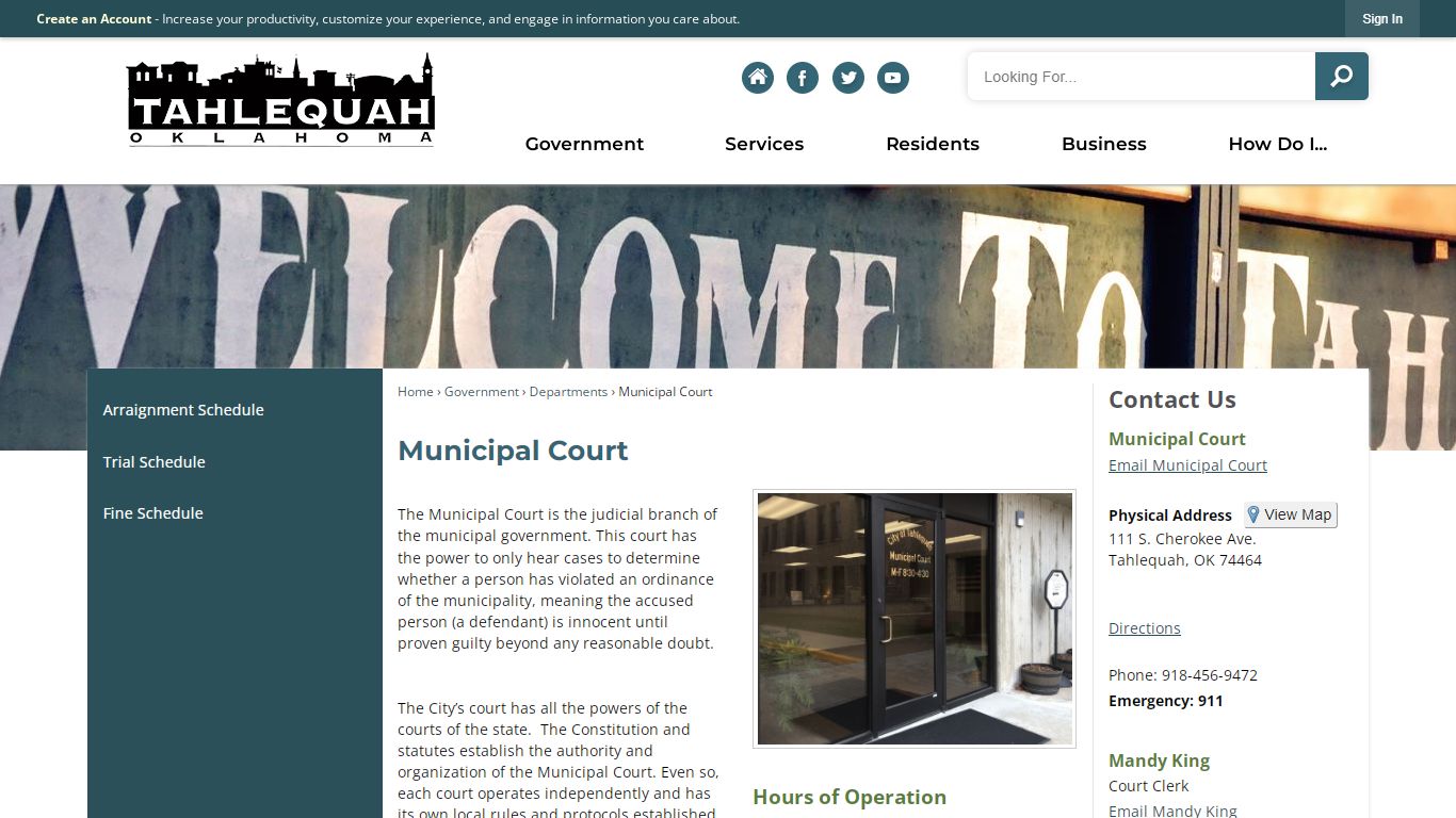 Municipal Court | Tahlequah, OK