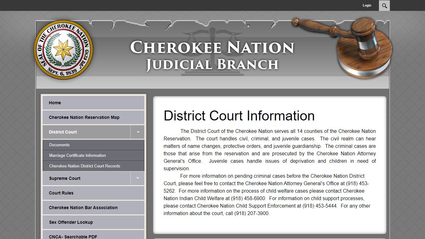 District Court Information - cherokeecourts.org